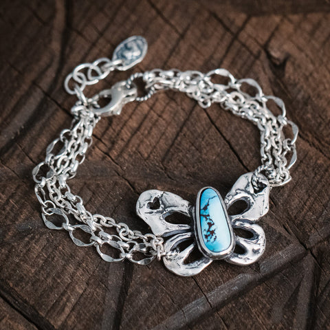 Island Cowgirl Fly High Butterfly Turquoise Bracelet