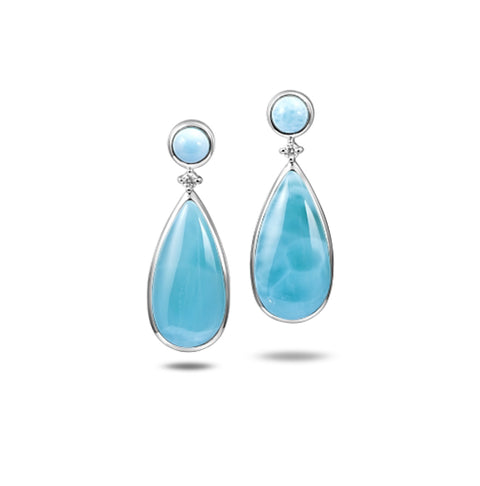 Alamea Larimar Tear Drop Post Earrings