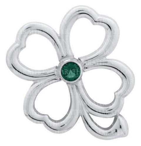 LeStage Clover with Synthetic Emerald Clasp