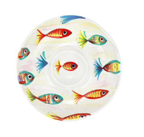 Vietri Pesci Colorati Chip and Dip