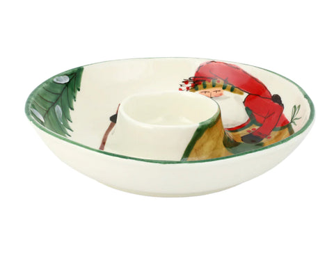Vietri Old St. Nick Chip and Dip