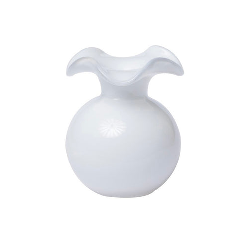 Vietri Hibiscus Glass White Bud Vase