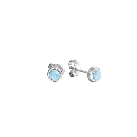 Alamea SS 6mm Larimar Stud Earrings