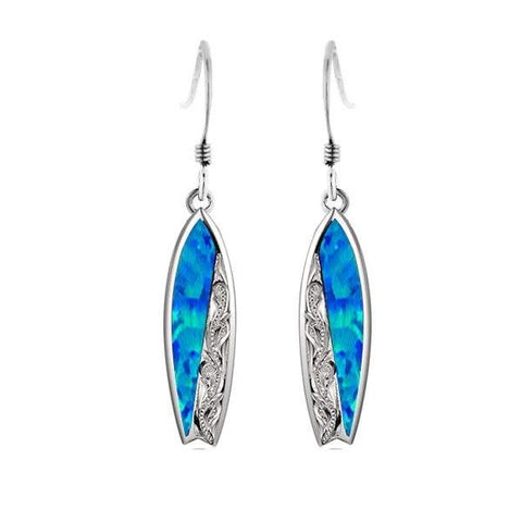Alamea Opal Surfboard Hook Earrings