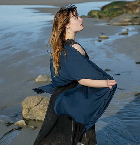 Angelrox Navy Shawl