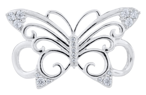LeStage Pierced Butterfly Clasp with Swarovski Crystals